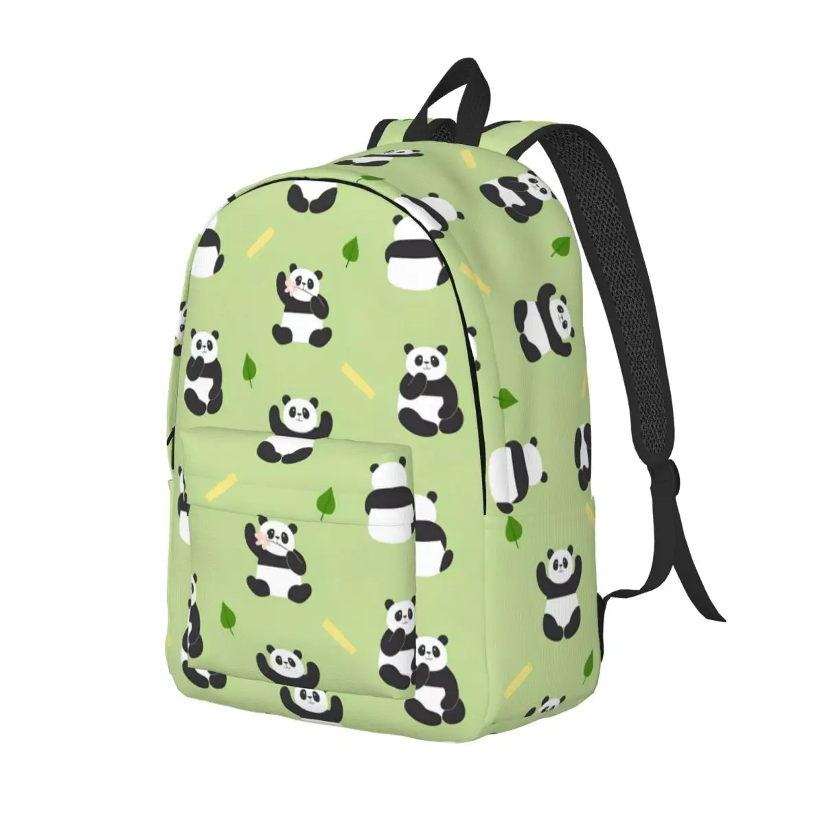 Panda Animal Backpack for Men Women Teenage High School Business Daypack Laptop Computer Canvas Bags with Pocket