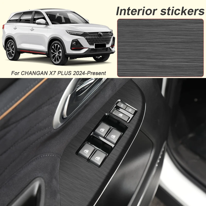 

Car Carbon Interior Sticker For CHANGAN X7 PLUS 2024-Present LHD Window Lifting Panel Decal Gear Door Protective Film Accessory