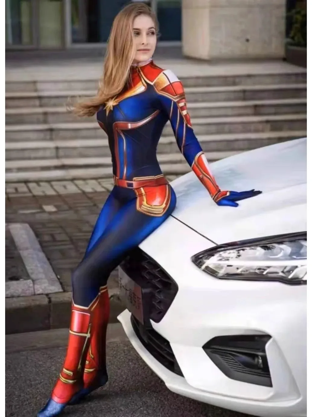 Supereroe capitano Marvel Costume Cosplay film The Avengers Cosplay tuta tuta Costume di Halloween per bambini