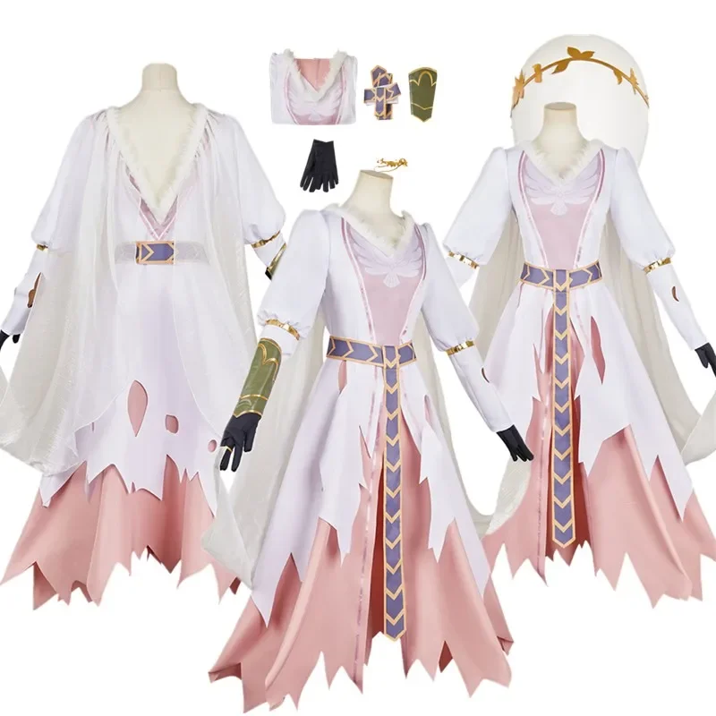 

FC6Hera Cosplay Fantasia Costume Cartoon Adult Women Dress Headband Outfits Halloween Carnival Dress Up Party Suit@FC8！