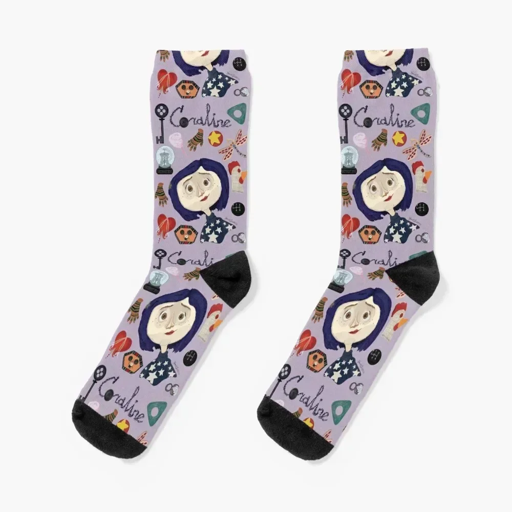 At the Pink Palace Apartments Pattern Socks funny gifts Stockings loose funny sock Socks For Women Men's