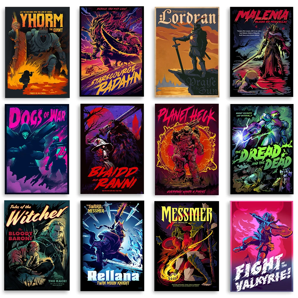 

Popular Game Posters SCARLET WEB Printing Art Decoration Painting Game Enthusiasts Gift for Home Wall Decoration Frameless