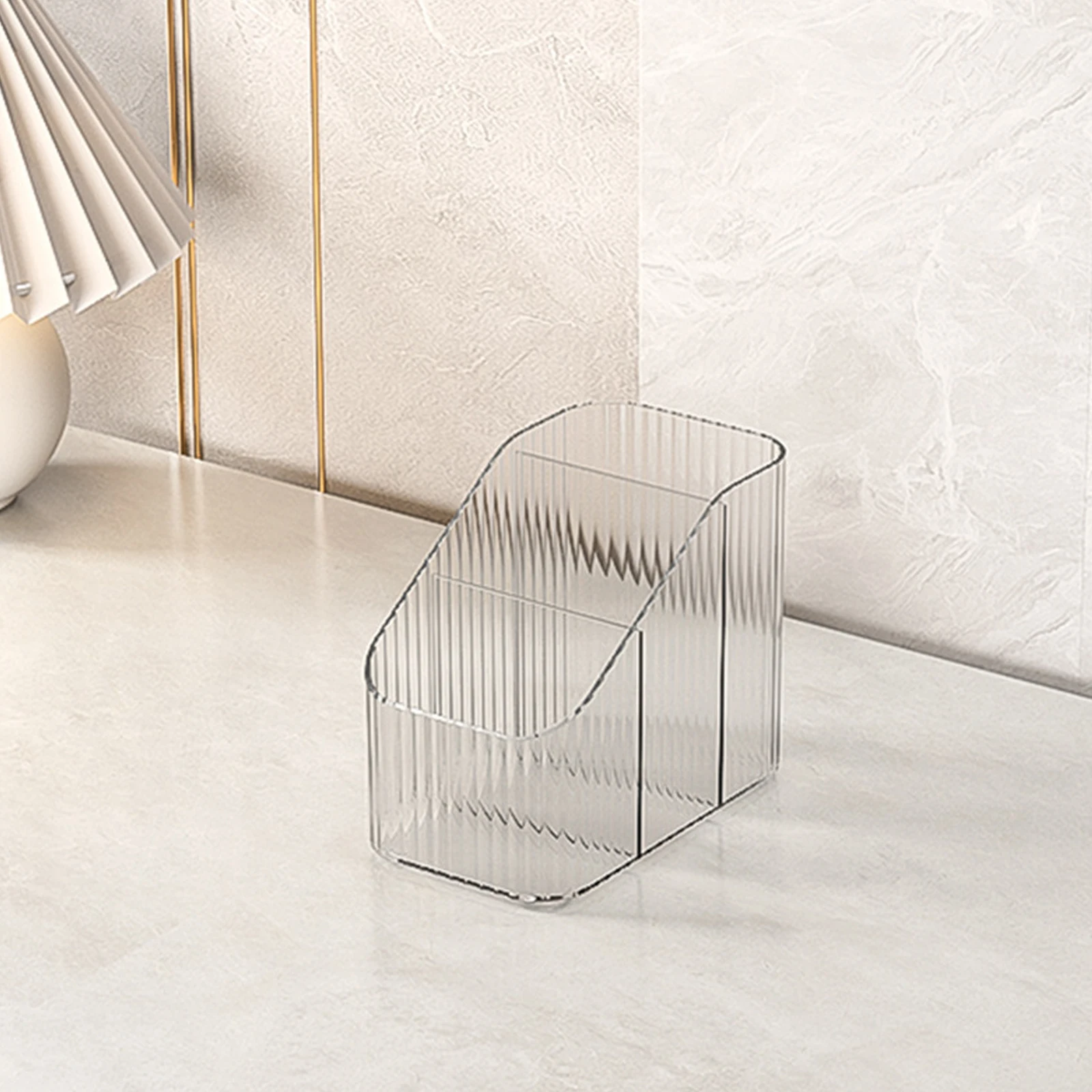 

Desktop Storage ganizer 3 Compartments PET Material Vanity Holder Makeup Pen Box Office Supplies Case Table ganizers