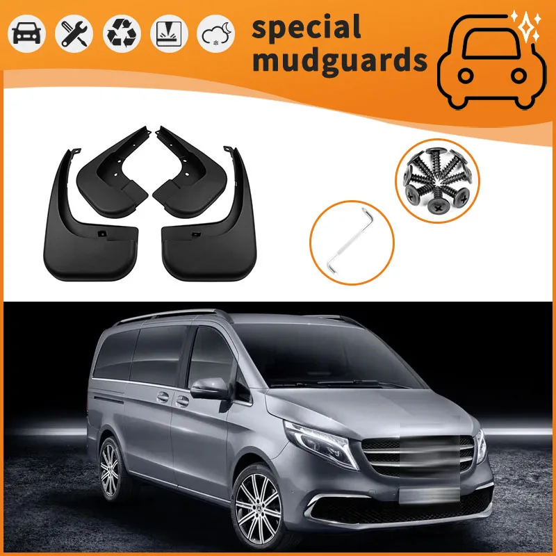 

For 16-21 Mercedes Benz V-Class models Mudguards Fender Mudflaps Front Rear Flares Splash Guards Cover Car Accessorie