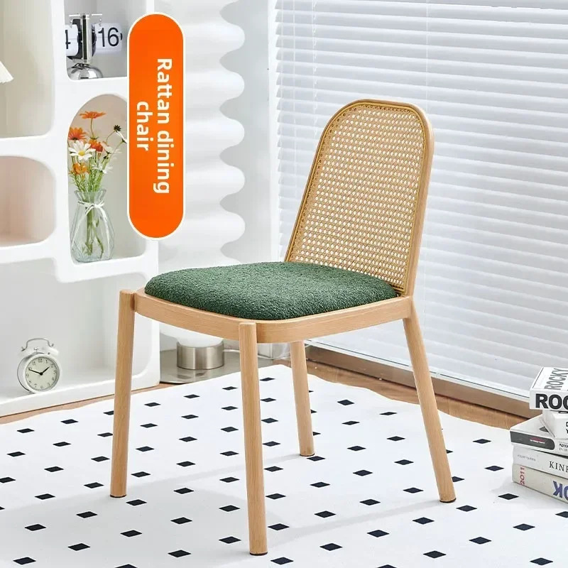 Backrest Chair Balcony Rattan Chair Household Dining Chair Outdoor Chair Homestay Leisure Chair Durable