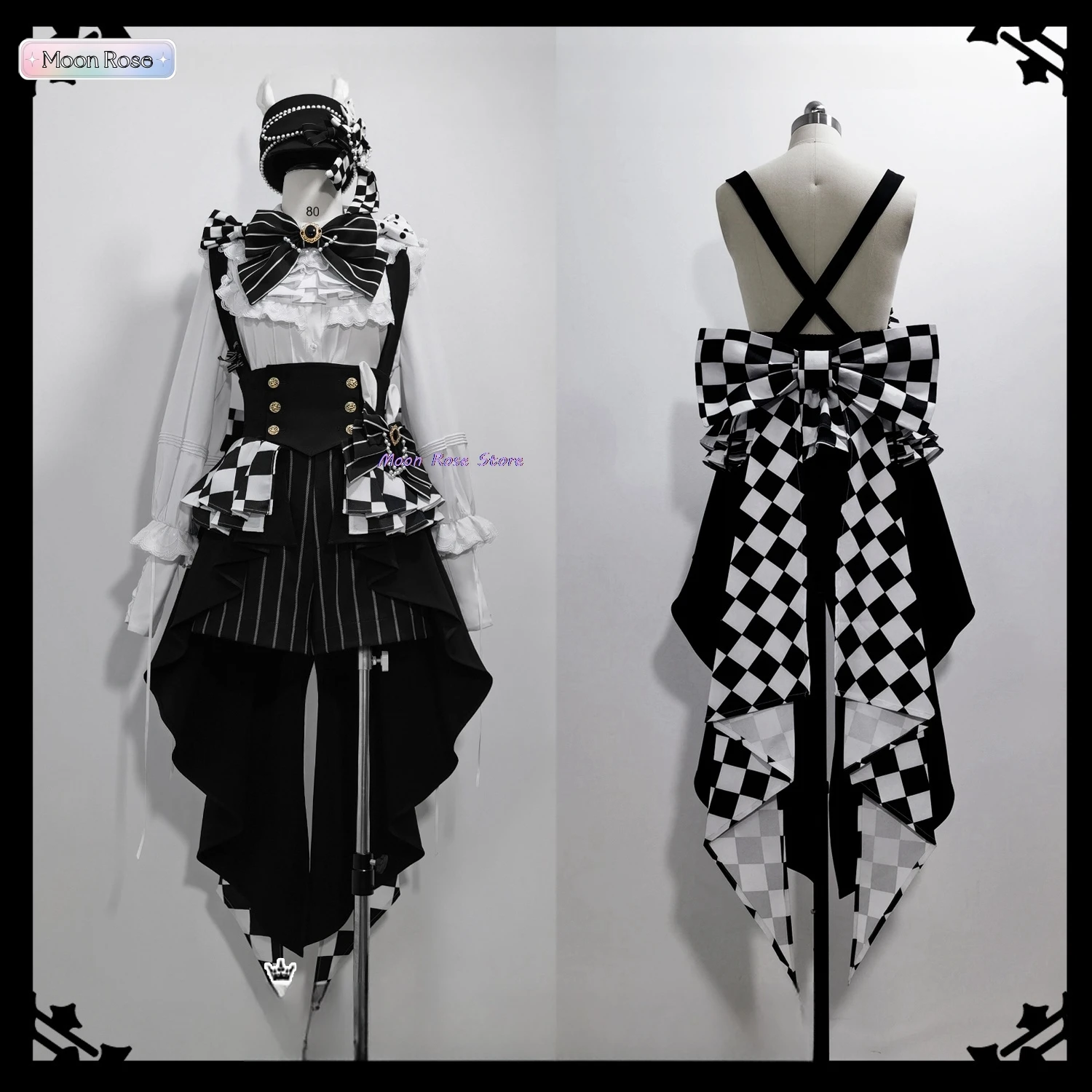 Outfit Cool Lolita Waist Cincher w. High Low Skirt by Princess Chronicles ~ Rabbit Theater Corset Costume