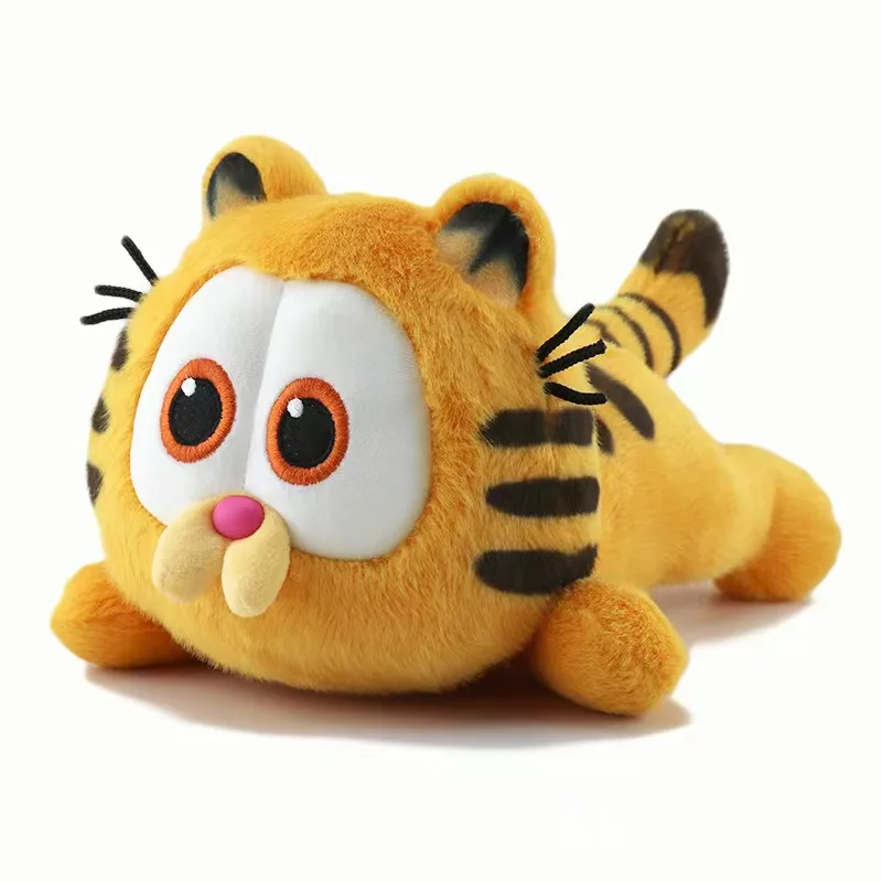 Garfield Cat plush toys Cute big eye design Orange Cat plushie stand sit lie down three posture doll birthday present for kid