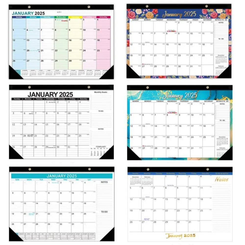 Desk Calendar 2024-2025 Wall Hanging Calendar Large Weekly Monthly Yearly Planner Desk Schedule To Do List Agenda Organizer