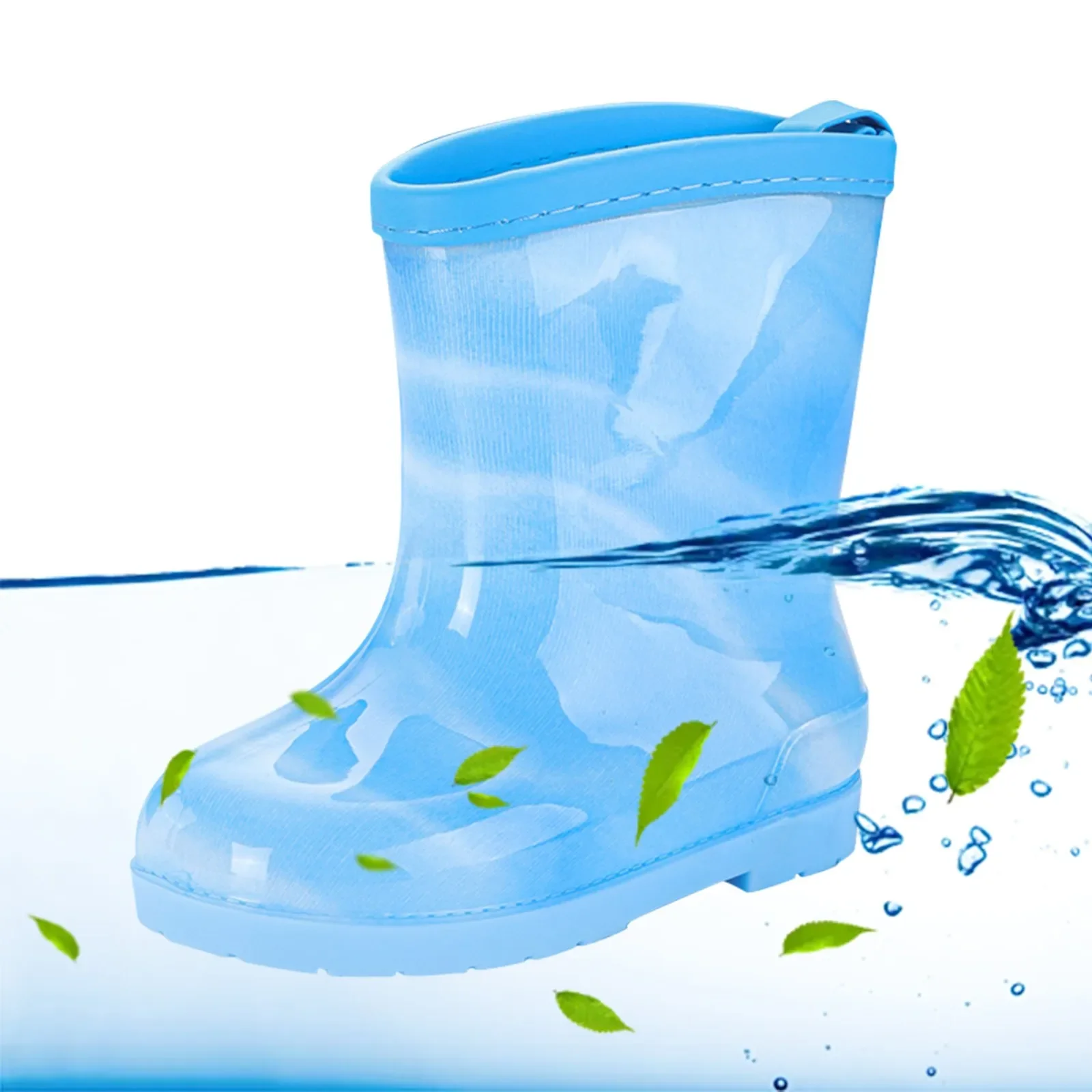 PVC Rubber High Quality Children Rainboots Waterproof Baby Boys Girls Water Shoes Lightweight Non-Slip Rain Boots Kids botas New