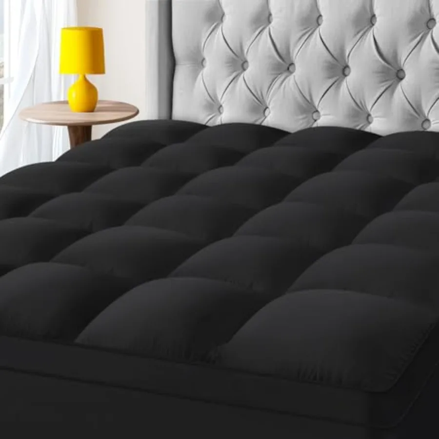 

Mattress Topper, Extra Thick Mattress Pad Cover for Deep Sleep, 3D+7D Snow Down Alternative Fill Overfilled Plush Pillow Top wi