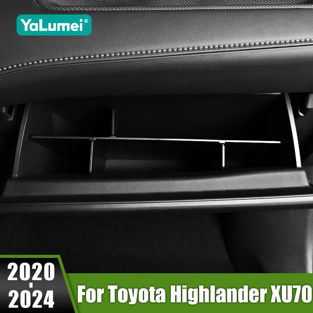 

For Toyota Highlander XU70 2020 2021 2022 2023 2024 Car Center Co-pilot Glove Box Interval Storage Partition Organizer Tray