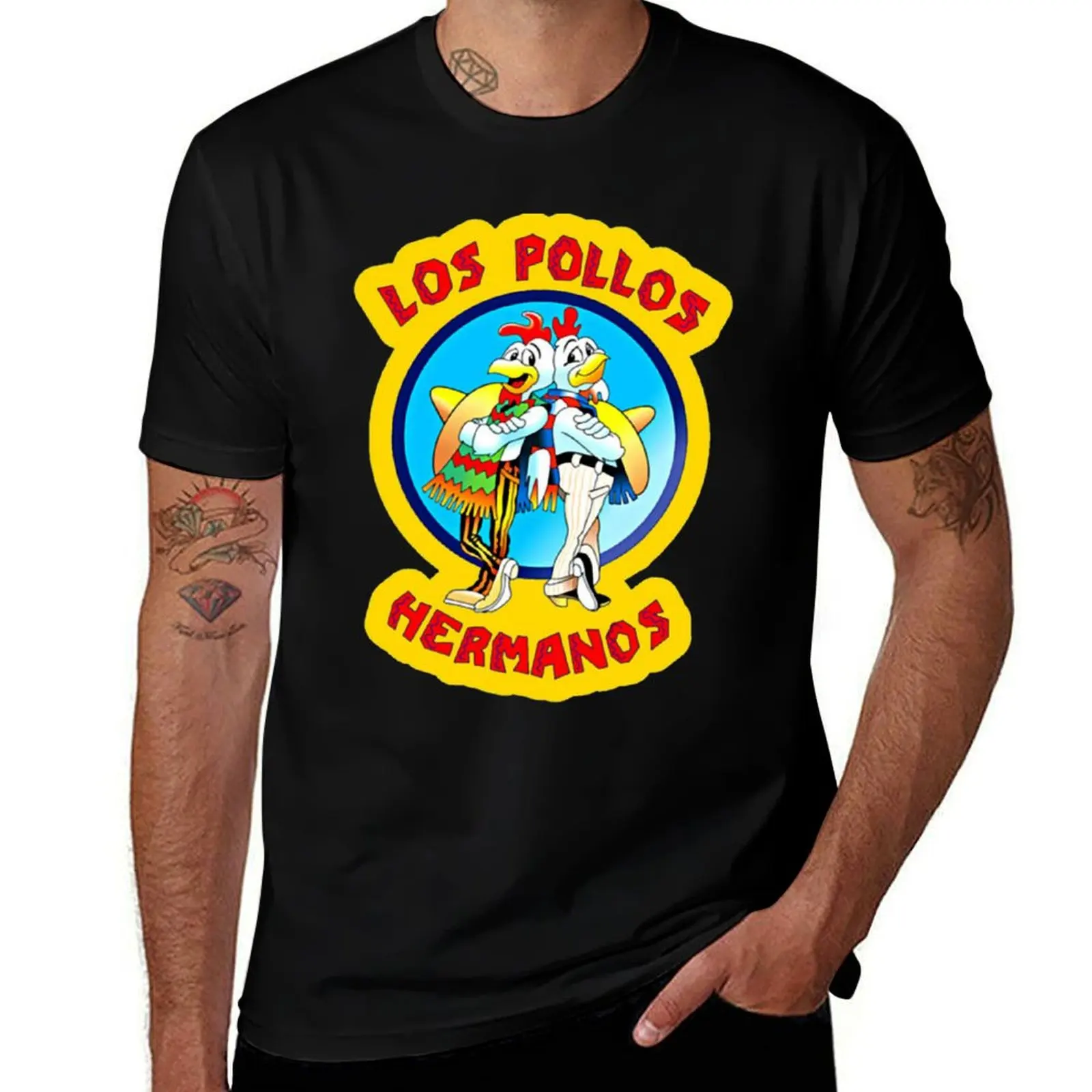 

Los Pollos Hermanos T-Shirt cotton tshirt 100% t shirts for man graphic tees man t shirts for men T-shirt