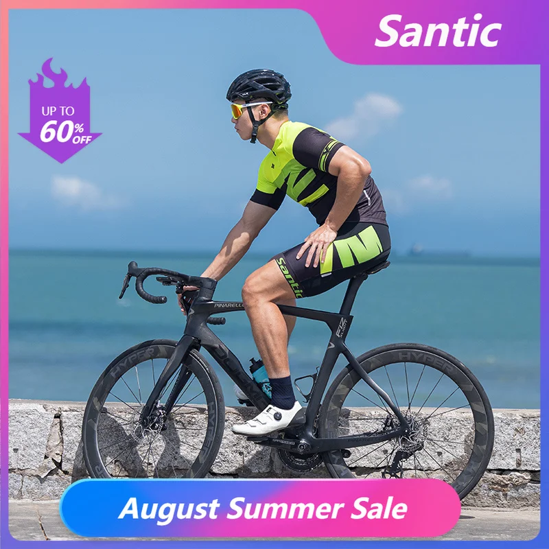 Santic Conjunto Ciclismo Masculino 4D com Estofado