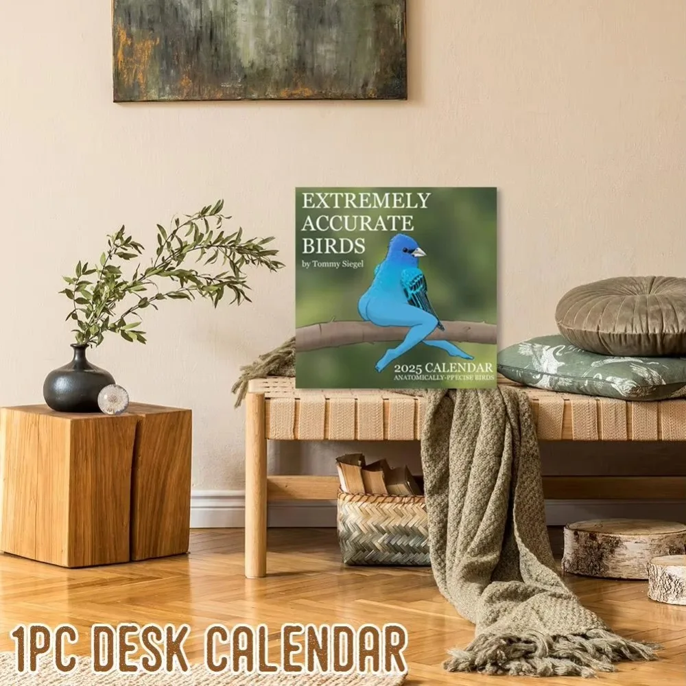 2025 Calendar of Extremely Accurate Birds Easy Install Paper Wall Calendar Gift Multifunctional Home Decoration Schedule