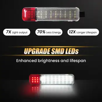 2個LED車門內裝板燈,白色/紅色雙色迎賓警示燈,適用於雪佛蘭GMC Silverado Sierra C/K 1500 2500 3500 HD Suburban 10 最佳銷售 GMC Sierra配件 - №7