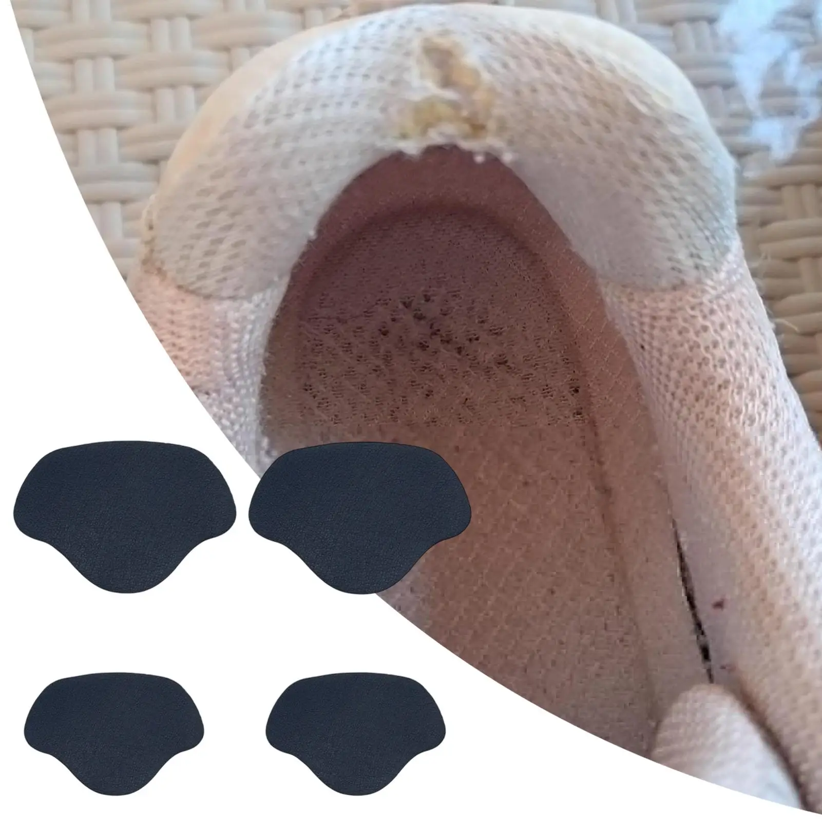Réparation du talon de chaussure 4 pièces Inserts de talon de chaussure auto-adhésifs Fournitures quotidiennes à la maison pour la course à pied Sports Fitness Athlètes Jeunes à l'intérieur