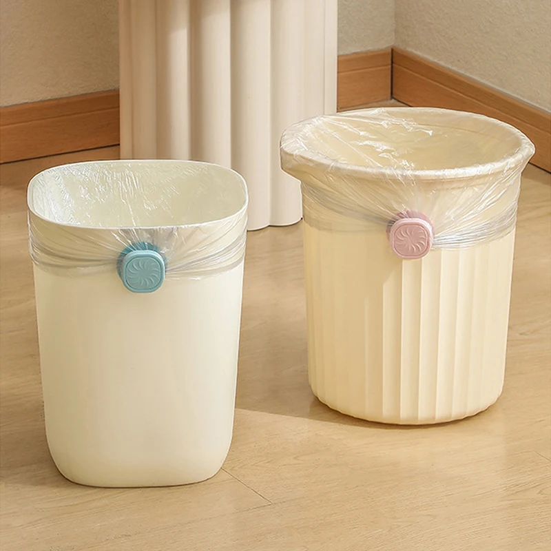 Practical Rubbish Bag Anti-Slip Holder New Tools Creative Trash Bag Clamp Rotatable Garbage Can Fixed Clips