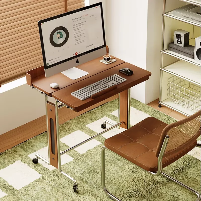 

Mobile antique desk computer table children's lifting desk study table retro bedside