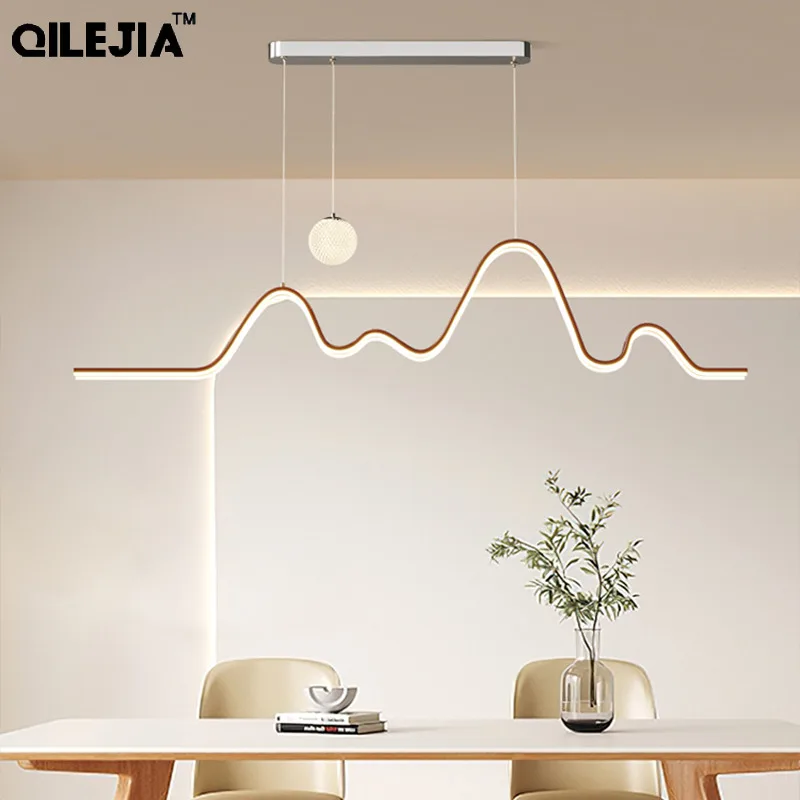 Led Restaurant Pendant Lights Modern Simple Cream Style Dining Room Dining Table Bar Moon Chandelier Home Interior Lighting Lamp