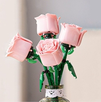 Fun Joy Eternal Artificial Rose Orchid Bouquet Orchid Home Decoration Building Block Bouquet Girl Gift