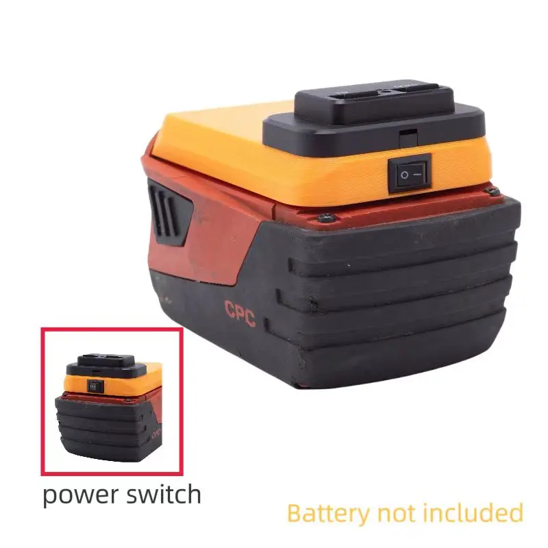 Para HILTI 22V B22 CPC Volt batería de litio adaptador de fuente de banco de energía PD/QC3.0 cargador rápido USB (solo adaptadores)