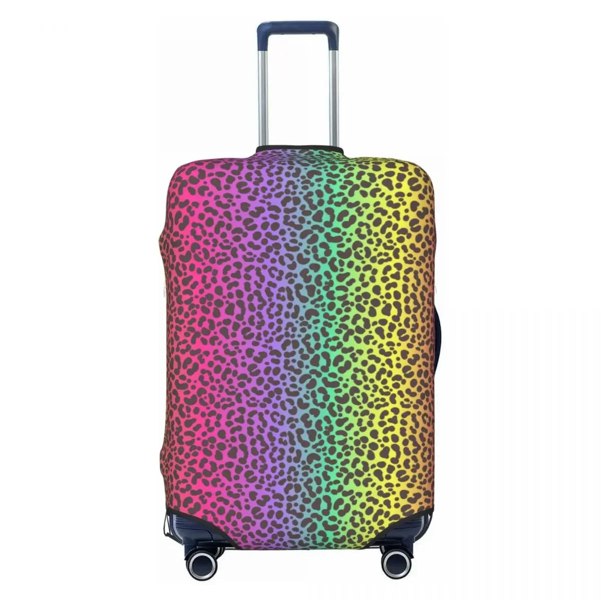 Rainbow Cheetah Suitcase Cover Animal Spotted Skin Strectch Business Protector Luggage Accesories Flight