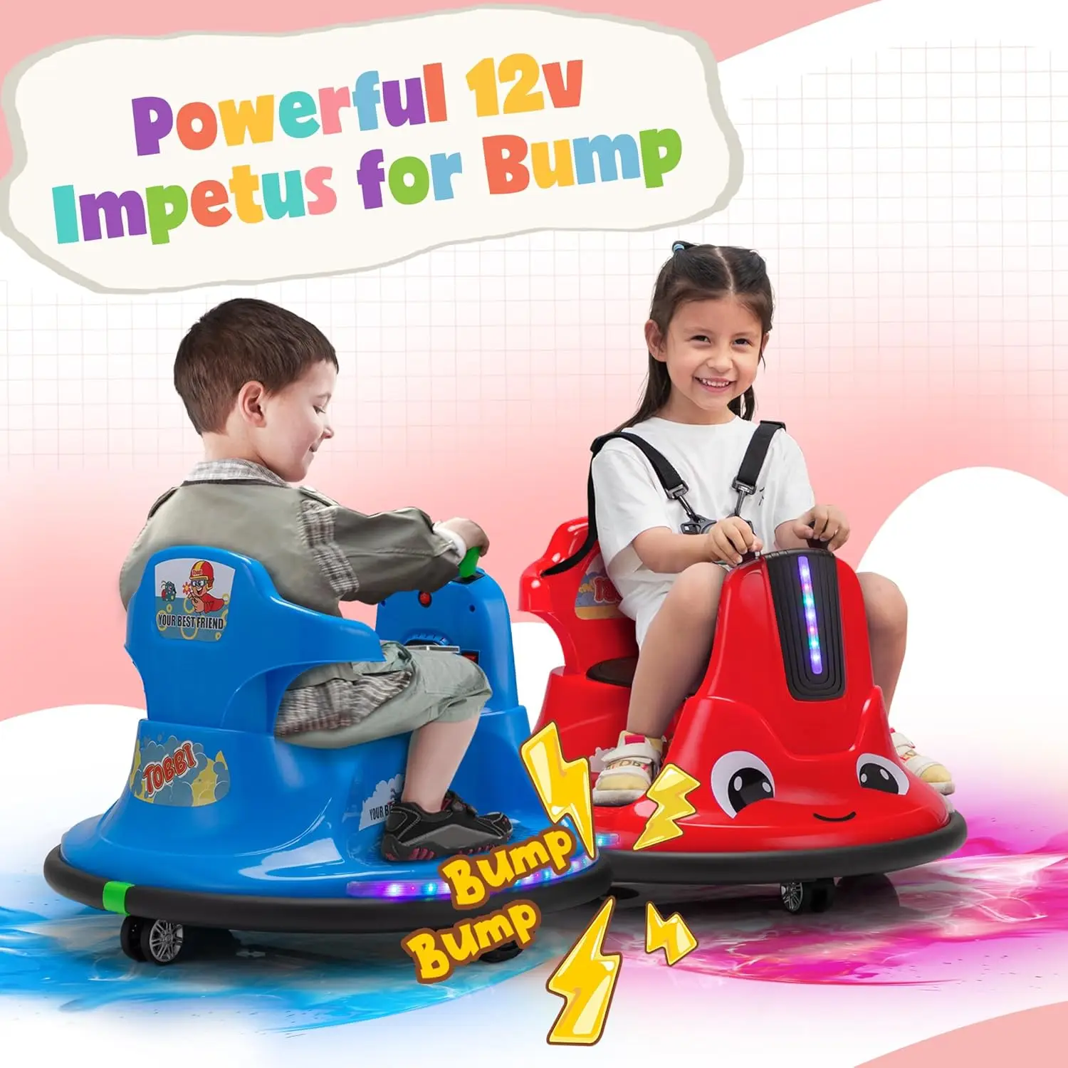 Baby Electric Ride On Snail Shape Toy with Remote Control/Children DIY Funny Stickers/360 Degree