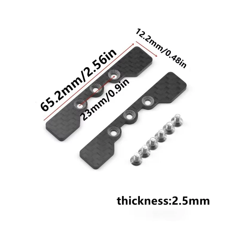 Tamiya TT02 TT-02 1/10 RC Car Carbon Fiber Lower Arm Stopper Plate Kit Off-Road Upgrade Replacement Parts view 4