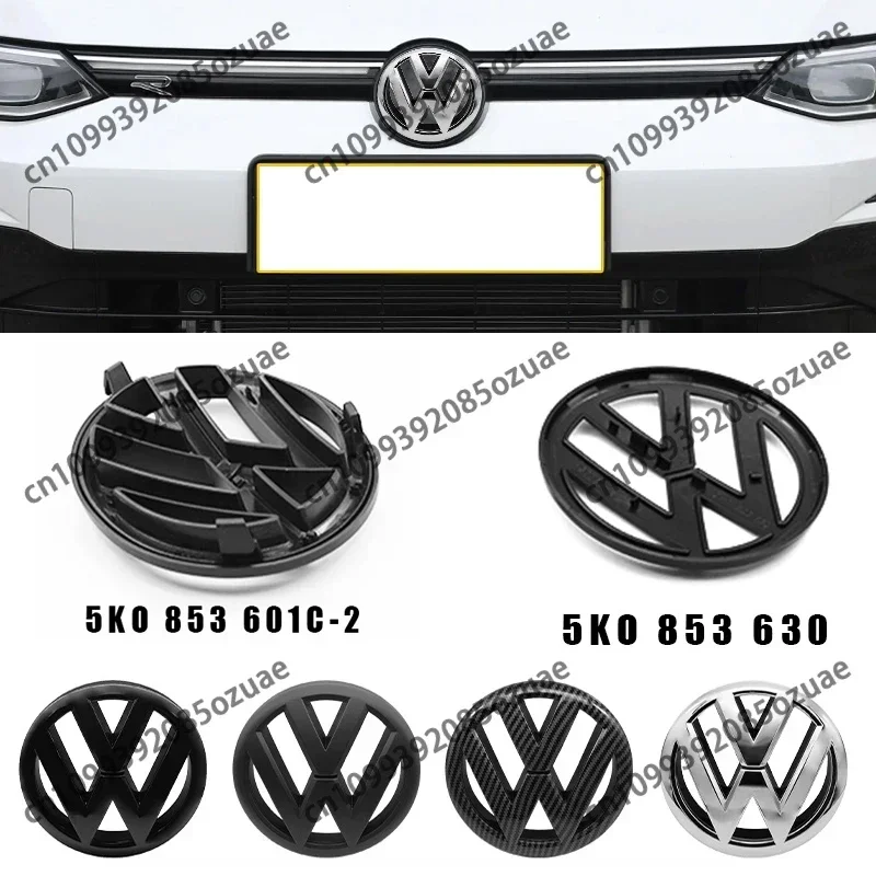 

·Car 135mm 110mm Front Grill Emblem Rear Trunk Lid Badge Auto Accessories For Volkswagen Golf MK6 2009 2010 2011 2012 Replacemen