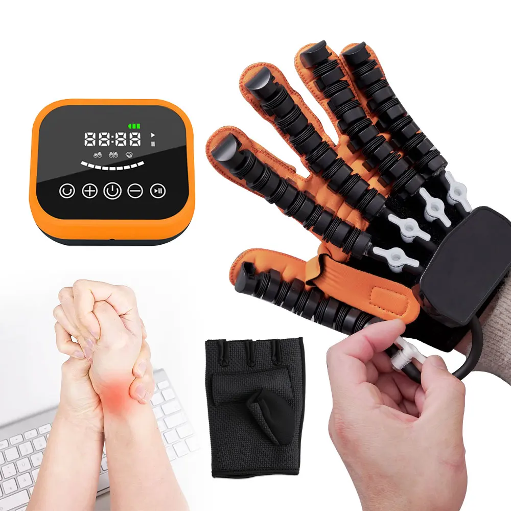 Left & Right Hand Finger Rehabilitation Exerciser Robot Gloves Stroke Hemiplegia Cerebral Infarction Training Equipment Therapy