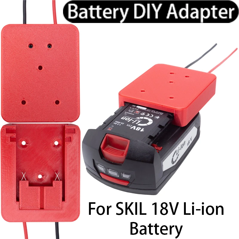 

Battery DIY Adapter For SKIL 18V Li-ion Battery Tool Accessory 14 AWG DIY Adapter Connector With Toy Car Robot Power Supply