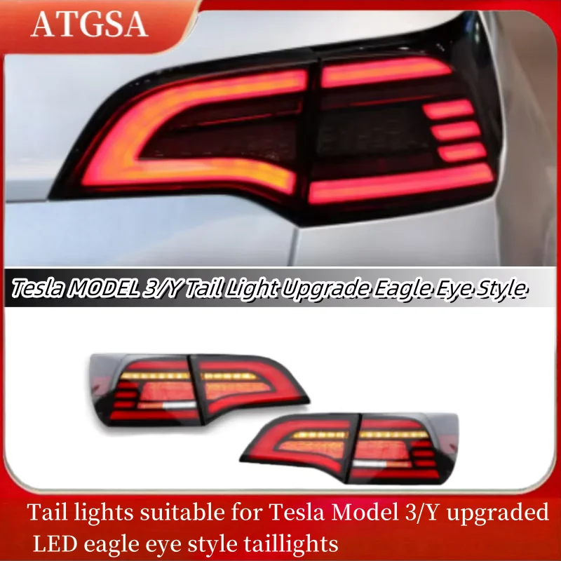 Tail lights suitable for Tesla Model 3/Y upgraded LED eagle eye style taillights