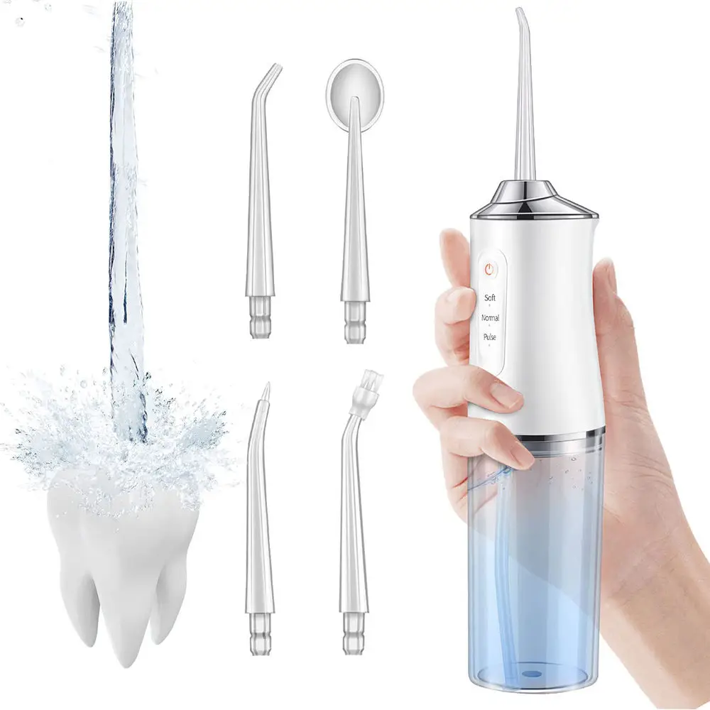 Advanced Cordless Water Flosser Teeth Cleaner with 4 Tips 3 Modes IPX7 Portable Oral Irrigator for Effective Plaque Removal