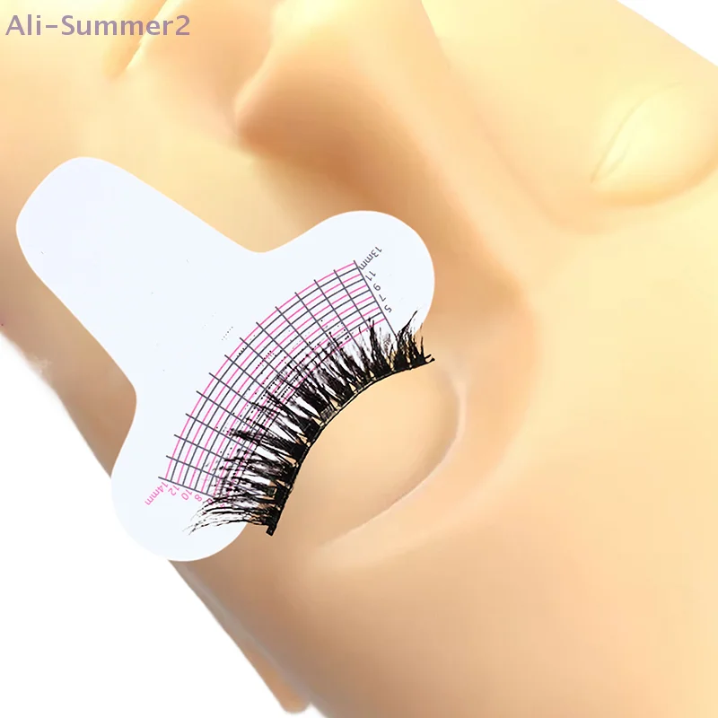 {Summer2} Regla de medición de longitud de pestañas, regla de plástico suave portátil, accesorio de crecimiento de extensión de pestañas, herramienta de maquillaje, 10 Uds.