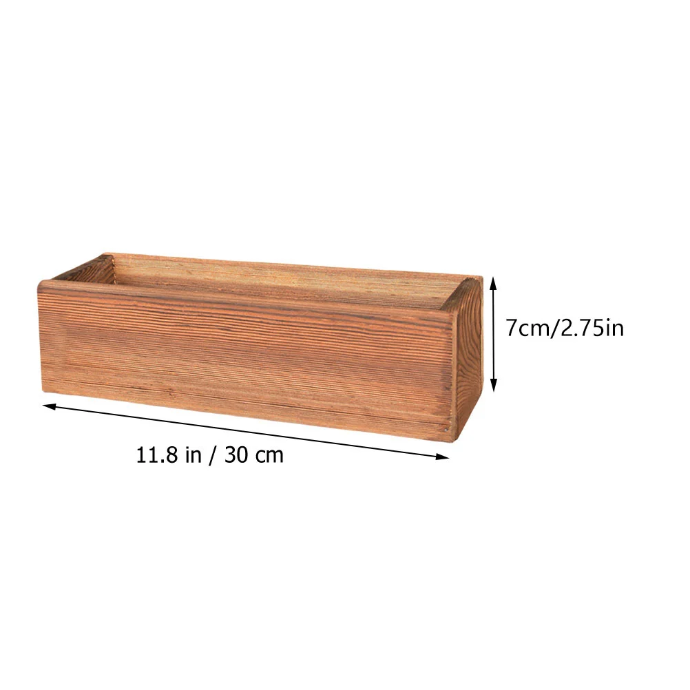 Antiseptic Wood Flower Box Long-lasting Pot Versatile Flowerpot Rectangular Planter Sturdy Durable Wooden Cedar Window Boxes