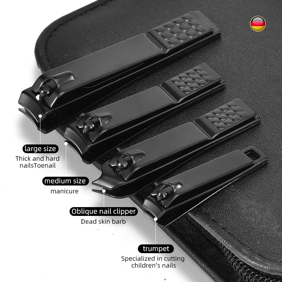 26Stainless Steel Nail Clipper Cutter Trimmer Earpick Grooming Kit Manicure Pedicure Scissor Tweezer Nail Tools Set