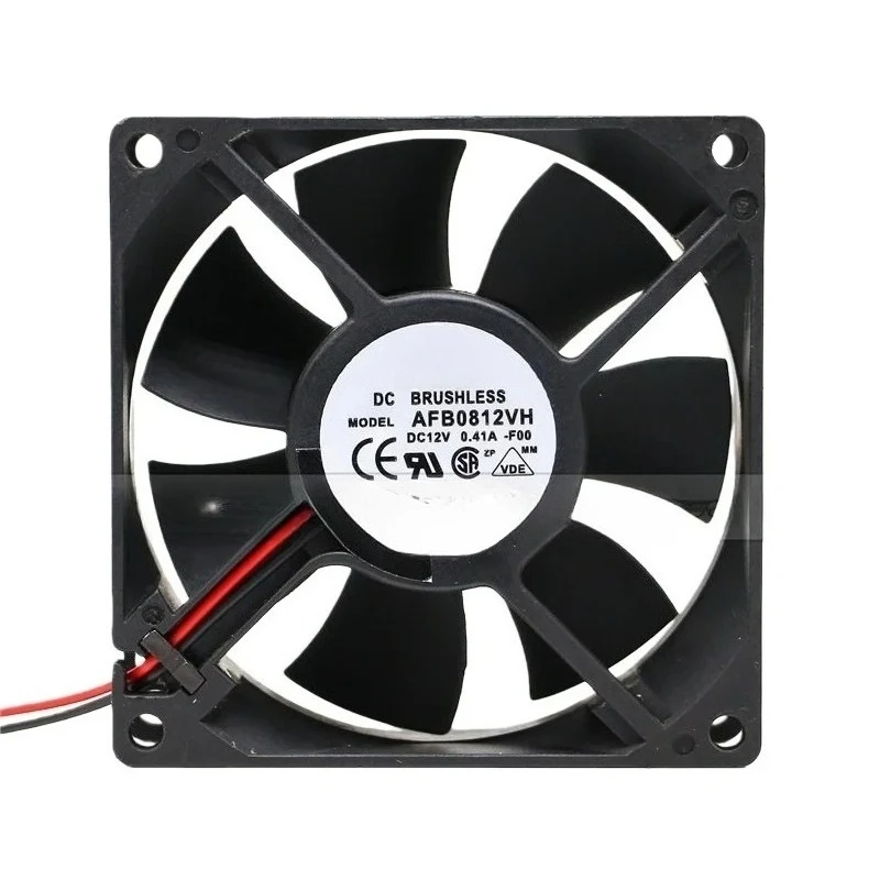 AFB0812VH DC12V 0.41A Cooling Fans 80x80x25mm 2-Wire Industrial Computer Chassis Servers Variable Frequency Drives Fans