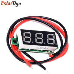 0.28 Inch 2.5V-40V Mini Digital Voltmeter Voltage Tester Meter RED/BLUE/YELLOW/GREEN LED Screen 30*10*8mm