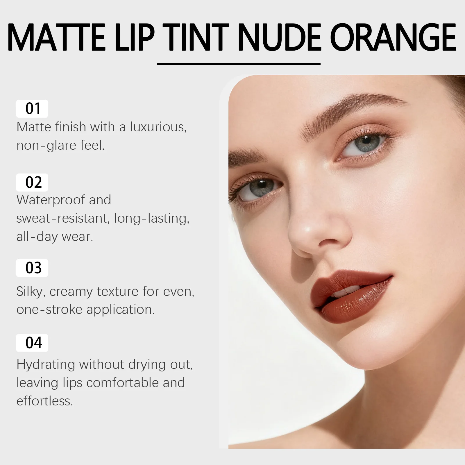 La luce dell'acqua a specchio per smalto setoso opaco arancione nudo contiene il colore senza togliere il trucco migliora la carnagione facile da colorare