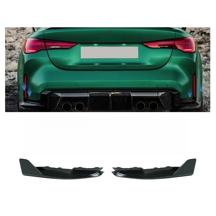 High Gloss Black Rear Bumper Corner Cover Replacement For For For BMW G80 2022 2023 2024 2025 ABS Plastic Protective Trim Guard