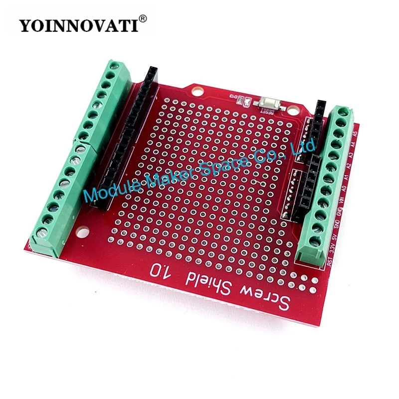Proto Screw Shield for Arduino Open Source Reset Button D13 LED NEW for Breadboard 3.81 Terminal Double-sided PCB SMT Solder DIY