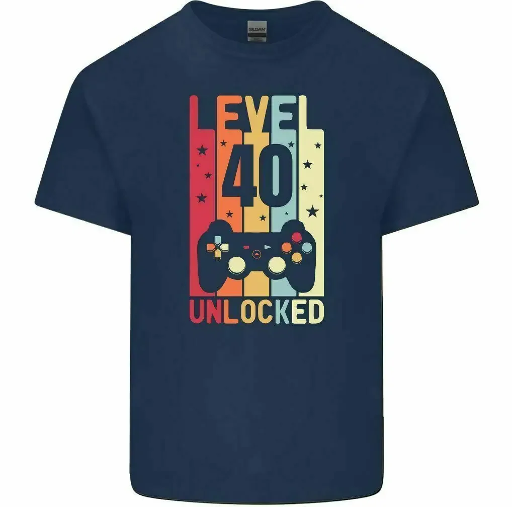 40th Birthday T-Shirt 1982 Mens Funny LEVEL UNLOCKED 40 Year Old Gaming Tee Top