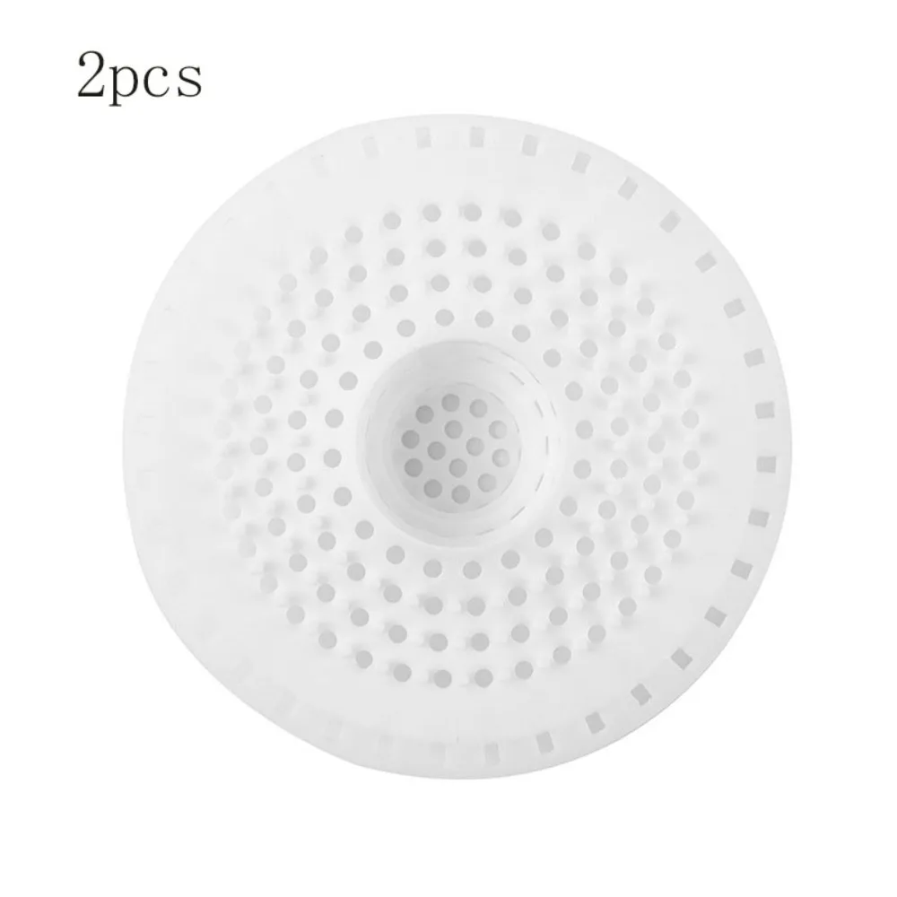 

2pcs Anti-blocking Sink Strainer Round Shape Hair Filtration Drain Filter Soft Silicone Floor Drain Waste Catcher Kitchen