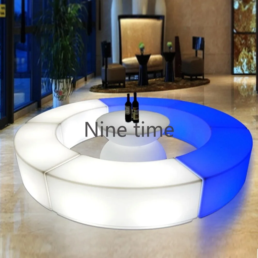 

High Bar Table Cocktail Room Decor Led Tables Accessories Counter Kitchen Furniture Bright Dining Dj Booth Gold Buffet Outdoor