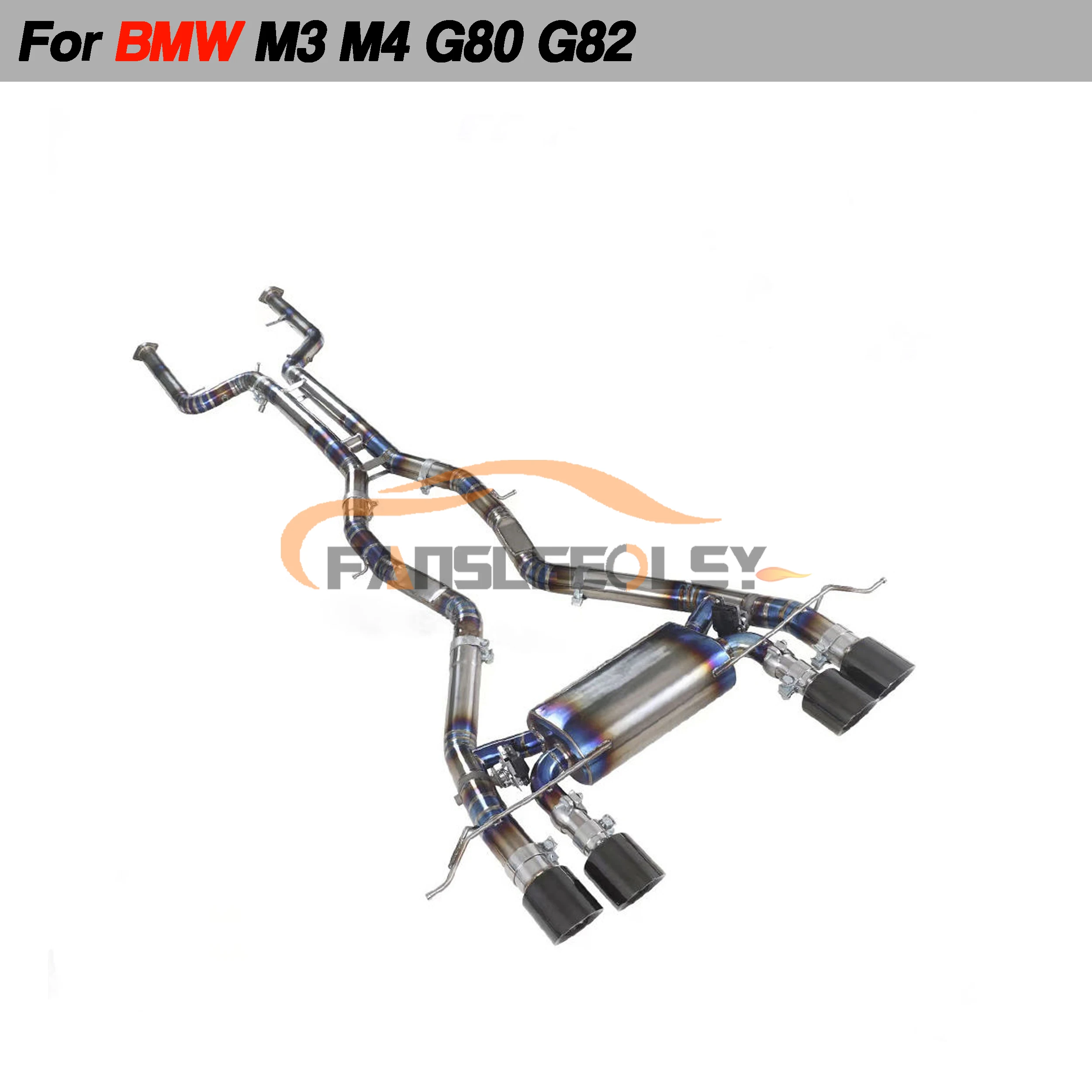 

For BMW M3 M4 G80 G82 titanium alloy Catback Performance Exhaust System Valve With Muffler Pipes Tuning exhaust assembly