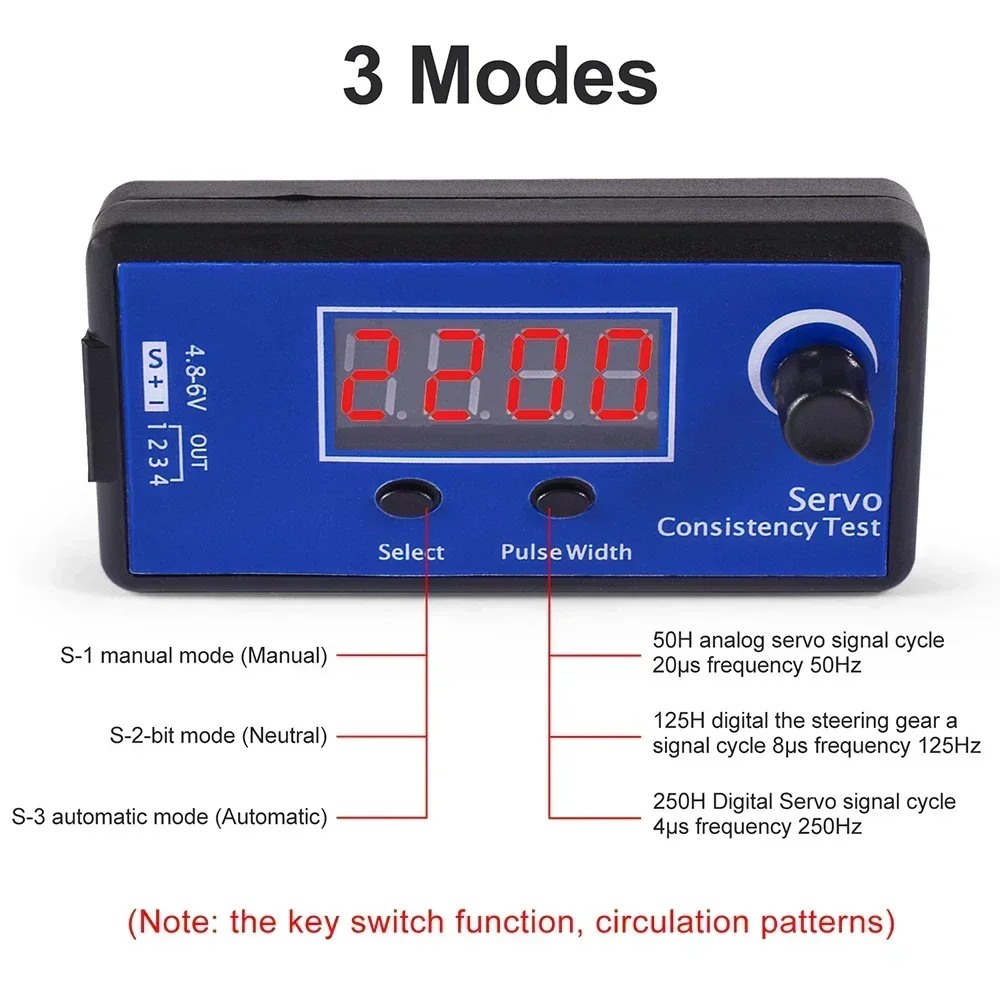 Digital Servo Tester / ESC Consistency Tester Steering Gear Measurement for FPV RC Helicopter Airplane Car Servo Tester Tool