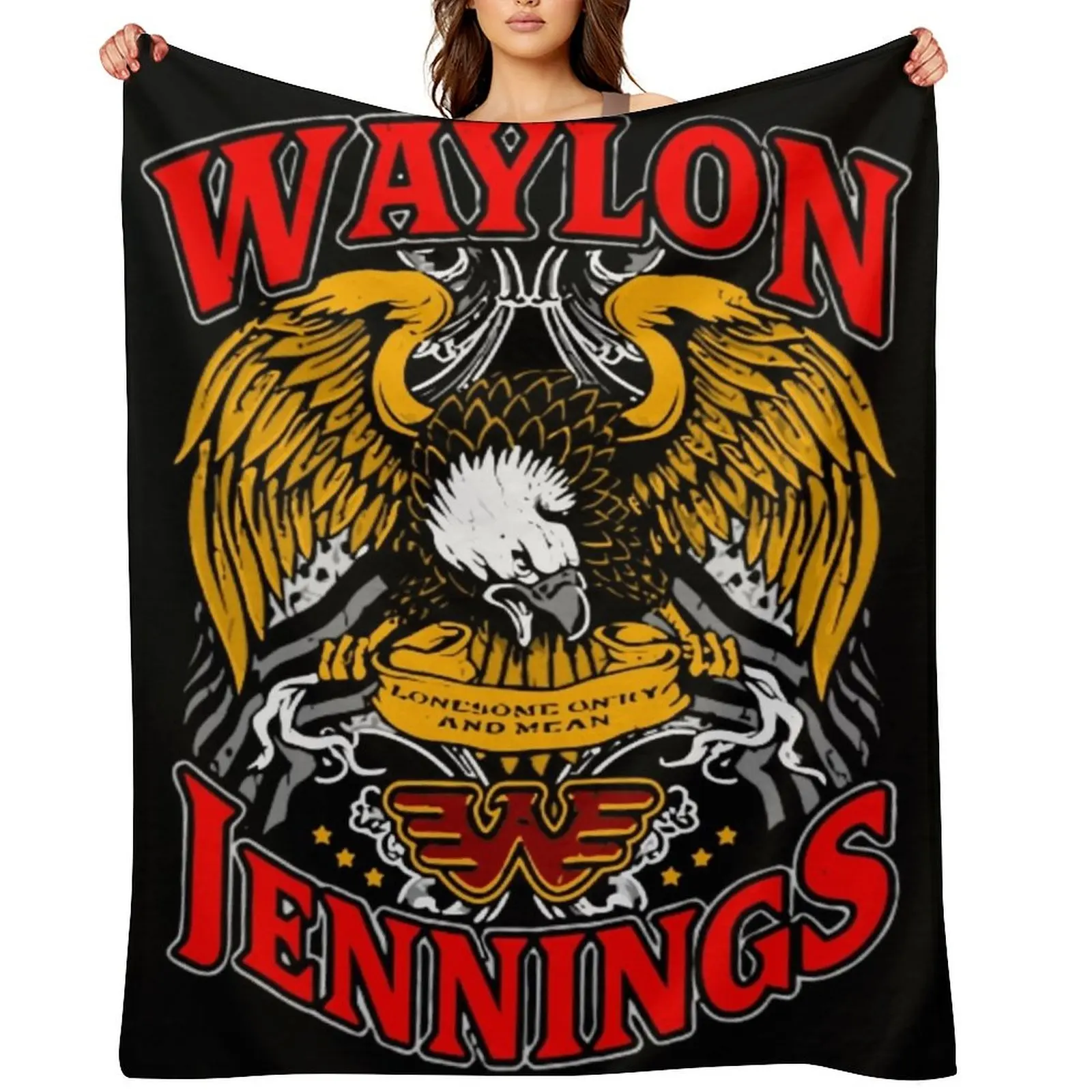 Cover Waylon Jennings Throw Blanket Flannel Tourist Furrys Blankets For Sofas Blankets