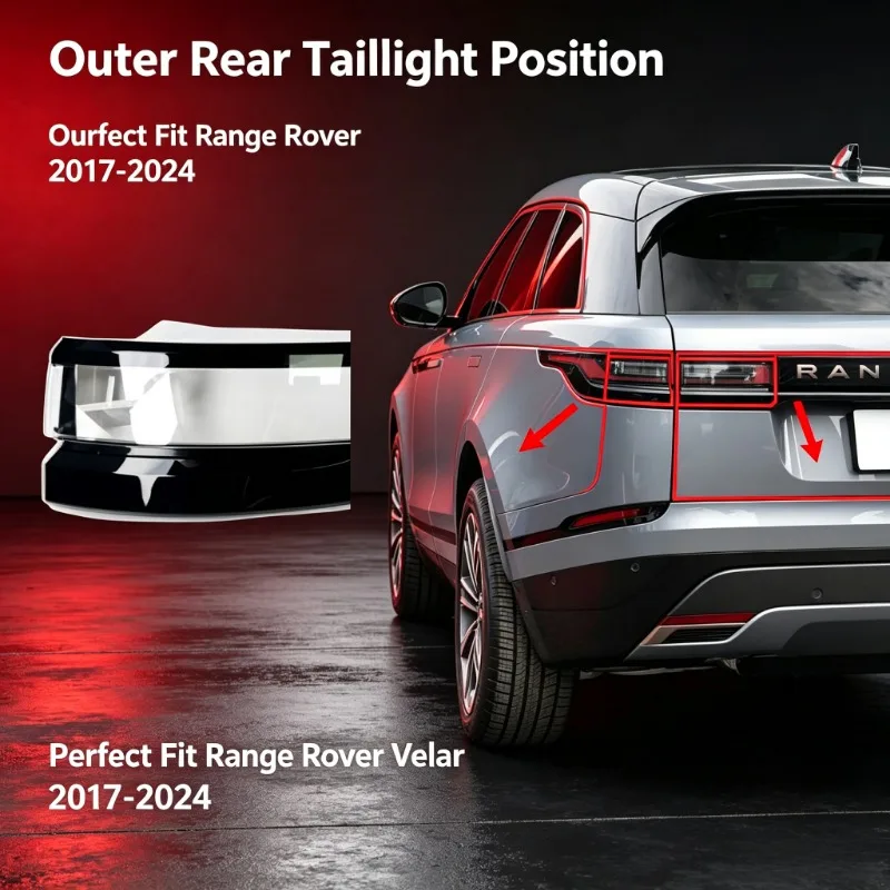 Moggic Fit For Land Rover Range Rover Velar 2017 2018 2019 2020 2021 2022 2023 2024 Taillight Cover Left Right Replacement