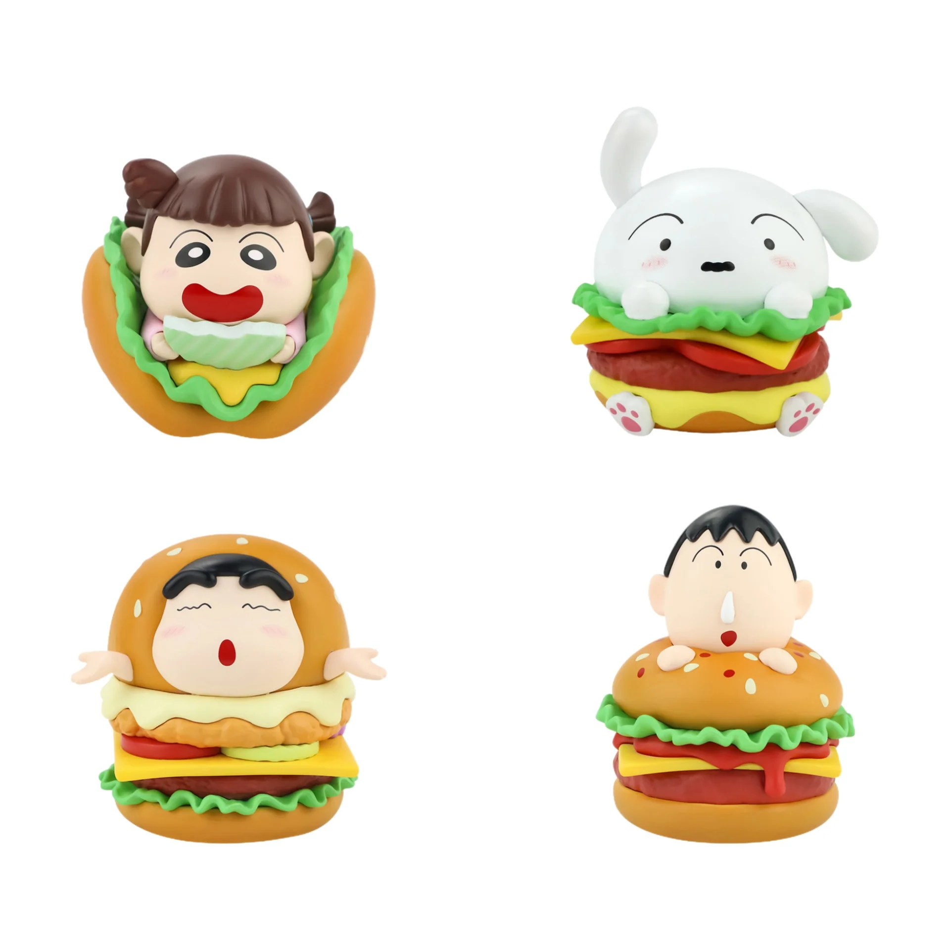 

Crayon Shin-chan Cos Hamburger Series Blind Box Toys Cute Collectible Figurine Hand Models Desktop Ornaments Car Decoration Gift