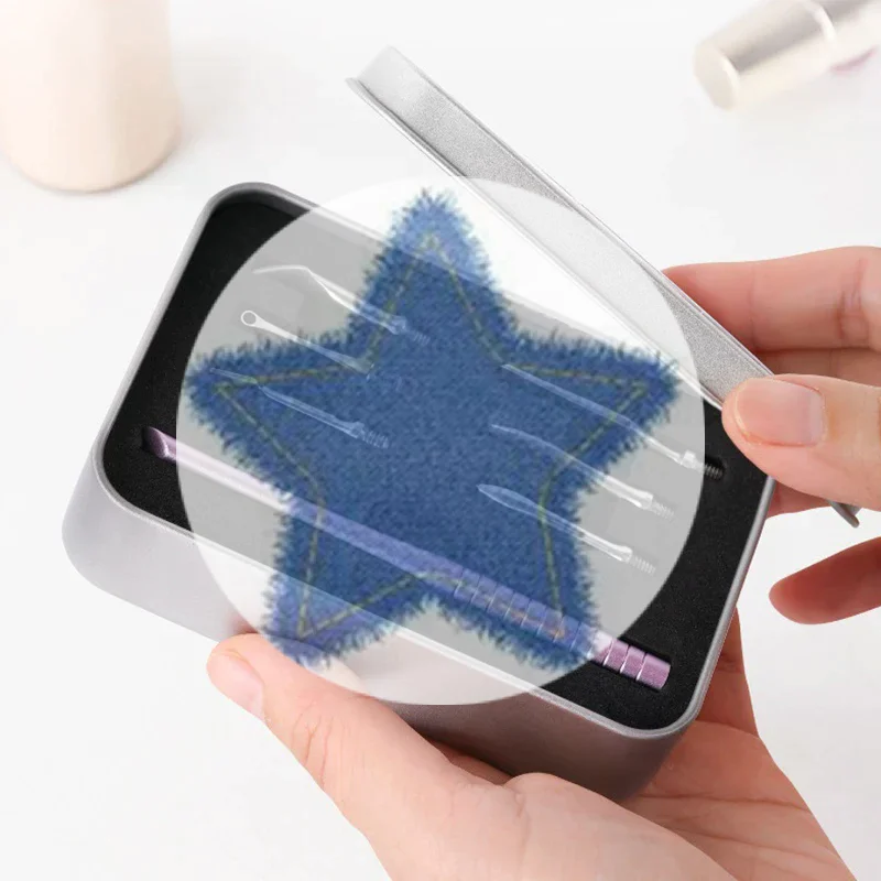 6 in 1 네일 베벨드 헤드 스테인리스 스틸 큐티클 푸셔 네일 아트 샌딩 태블릿 매니큐어 스틱 도구 (살롱 네일 액세서리용)